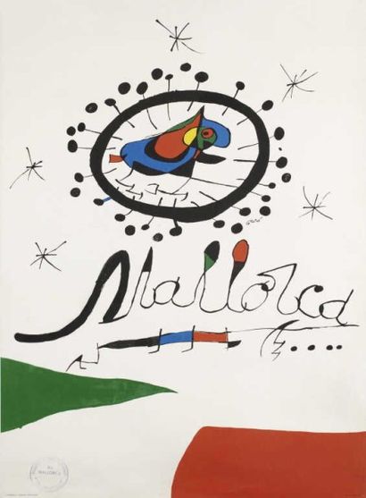 null MIRO Joan. MALLORCA 1973 Poligrafa Barcelona. Entoilée, très bon état, 69 x...