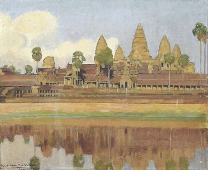 Georges BARRIÈRE (1881-1944) 
Angkor.
1935
Huile sur toile encadrée, signée, située...