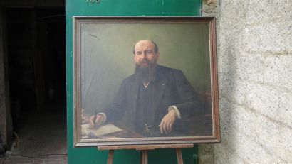 null Fernand CORMON (1845-1924). " Portrait de M. Mesnil " Propriétaire de la marque...