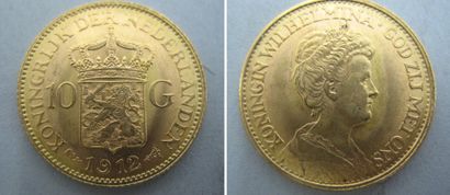 null Monnaie de 10 florins hollandais, 1912 Poids : 6,73 g