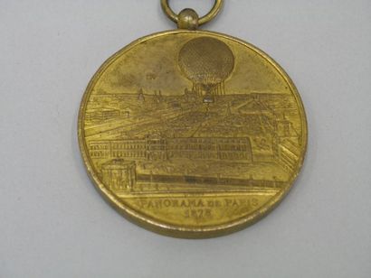 null Médaille commémorative de « l'ascension du Grand ballon captif à vapeur de M...