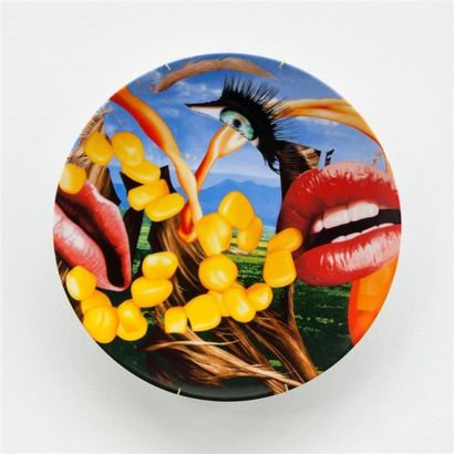 null Almine RUIZ PICASSO Jeff KOONS pour BERNARDAUD " Lips " 2012 Assiette en porcelaine...