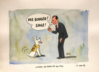 null GUS. Gustave ERLICH, dit (1911-1997) " Accords de stabilité des prix. ", 15...