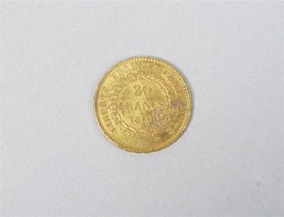 null Napoléon 20 francs or de 1876. Poids: 6,3 g.