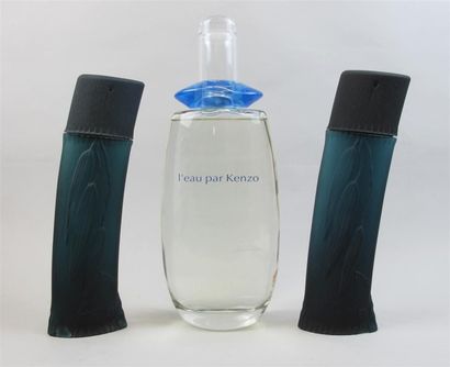 null KENZO - (années 1990-2000) - lot comprenant deux flacons modèle "Bambou" dessiné...