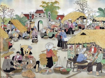 B. QUANG AN (XXe siècle) La marché du village....
