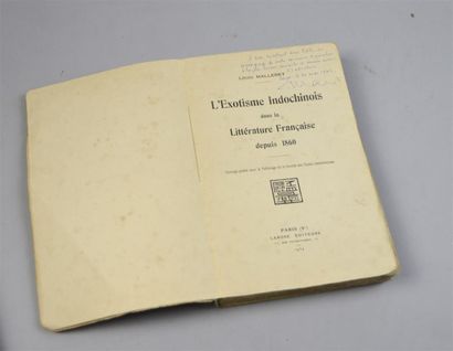  1934 MALLERET (Louis) L'exotisme Indochinois dans la Littérature Française depuis...