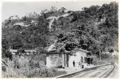 null 1928-1929. Réseau Sud de l'Indochine. Ensemble de 17 photos. Le Chemin de fer...