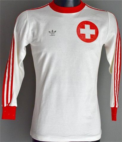 null Kurt MULLER n°13. Maillot " extérieur " de l'équipe Nationale Suisse pour la...