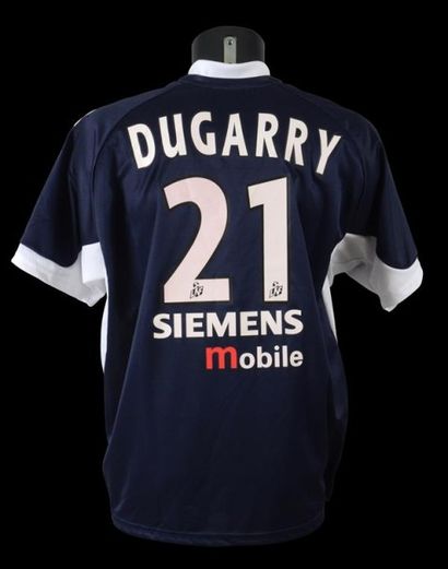 null Christophe DUGARRY n°21. Maillot des Girondins de Bordeaux pour la Coupe de...