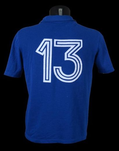 null Didier SIX n°13. Maillot porté avec l'équipe de France lors de la finale du...