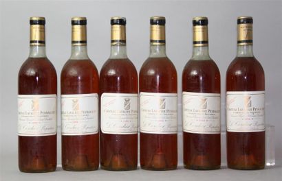 null 6 Bouteilles Château Lafaurie Peyraguey 1er GCC Sauternes 1959 Niveaux haute...