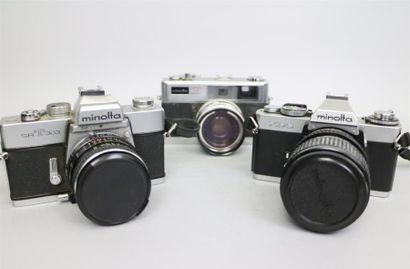 null Lot de 3 appareils photo : Minolta CLC - SR T 300, objectif Auto AICAR MC 1:2.8...