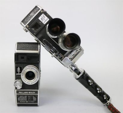 null Lot de 2 caméras : Paillard Bolex L8, vendue pour pièces, objectif Som Berthiot...