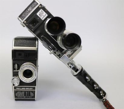 null Lot de 2 caméras : Paillard Bolex L8, vendue pour pièces, objectif Som Berthiot...
