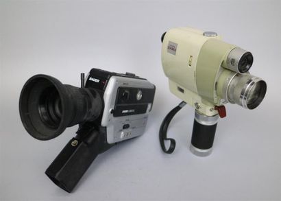 null Lot de 2 caméras : Minolta Zoom 8, vendue pour pièces, objectif Rokkor 1:1.8...