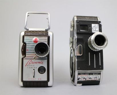 null Lot de 2 caméras : Kodak Brownie Movie camera Eight, objectif Kodak Cine Ektanon...