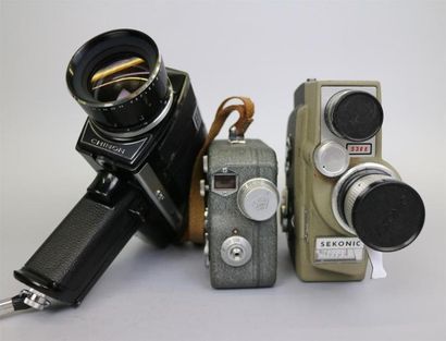 null Lot de 3 caméras : Chinon 672 Autozoom classic, en l'état, objectif Chinon Reflex...