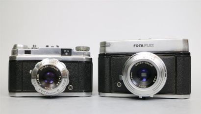 null Lot de 2 appareils photo : FocaFlex, objectif Oplex-color 1:2.8 Foca F5cm, avec...