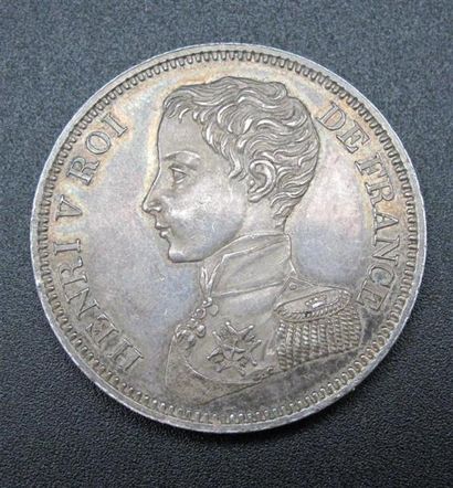 null Henri V, Prétendant (1820-1883) . 5 Francs. 1831. (G. 651). Arg. (Coups sur...