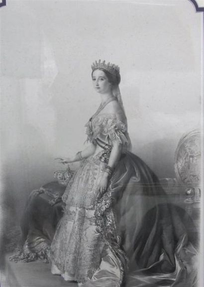 null Franz Xaver WINTERHALTER (1805-1873), d'après. SM l'impératrice Eugénie. Gravure...