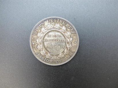null NAPOLEON III. Médaille. Barre.1861. Corps législatif. 1861. Attribuée au baron...