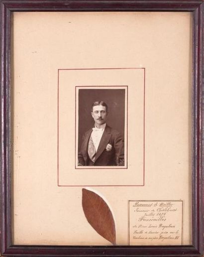 null Anonyme. Portrait du Prince Impérial. Circa 1879. Photographie encadrée avec...