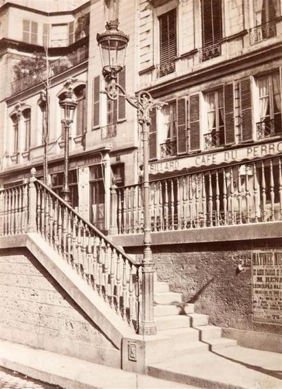 null Charles MARVILLE (1813-1879). Escalier du Boulevard St Martin. Circa 1864. Tirage...