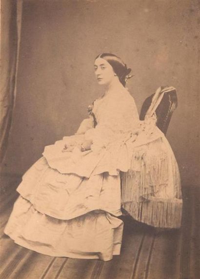 null DISDERI (Attribué à). Erminia Frezzolini (1818-1884). Circa 1853-1857. Tirage...