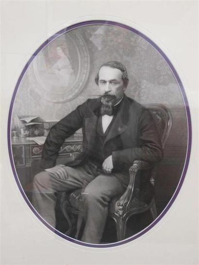 null Charles BARGUE (1826 ? - 1883), d'après. S.M. l'empereur Napoléon III dans son...