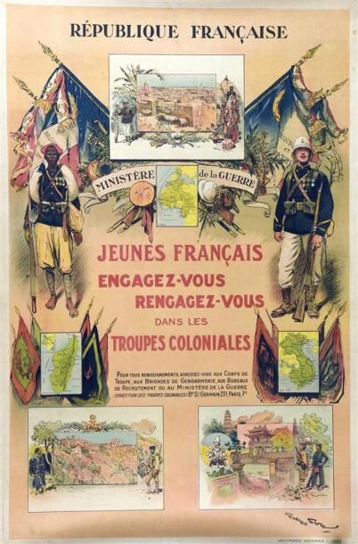 null 1929.
Jeunes Français, engagez-vous, rengagez-vous, dans les troupes coloniales.
Affiche...