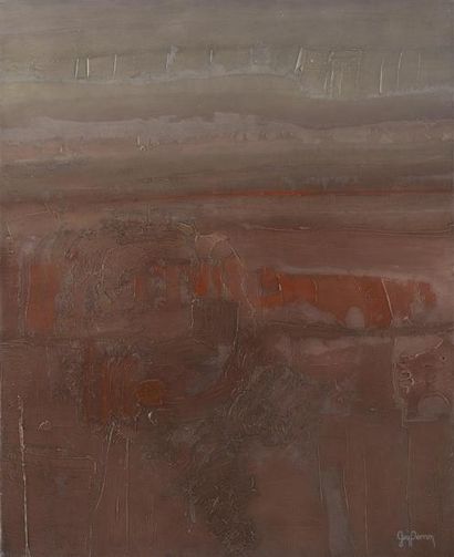 null Guy PERRON (1903-2017).
Huile et acrylique sur toile signée en bas à droite....
