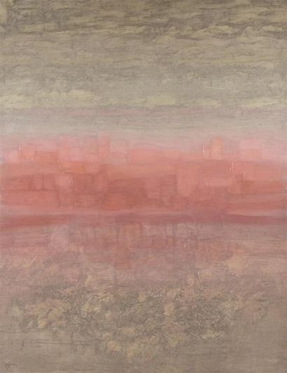 null Guy PERRON (1930-2017).
Mirage.
Huile et acrylique sur toile signée en bas à...