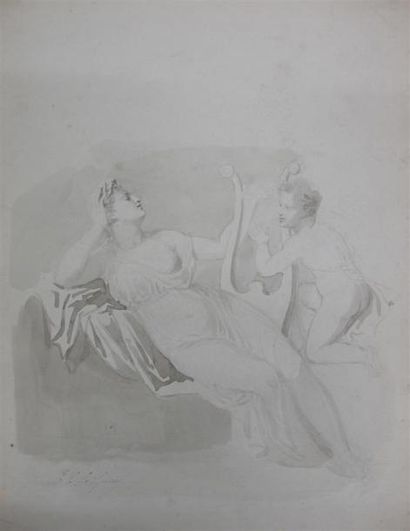 null Etienne Charles LE GUAY (1762-1846).
Deux scènes mythologiques.
Un dessin à...