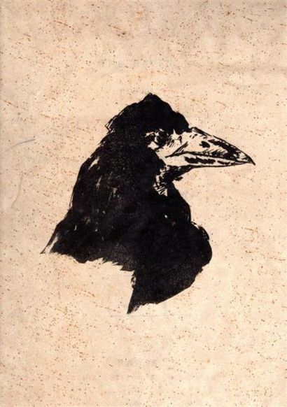 null POE (Edgar Allan). Le Corbeau. The Raven. Poème par Edgar Poe. Traduction française...