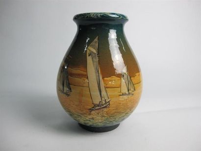 Clément MASSIER (1844-1917). Vase ovoïde...