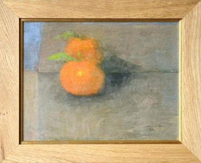 null Mathieu WEEMAELS (né en 1967) Reflet d'orange sur un entablement Pastel gras....
