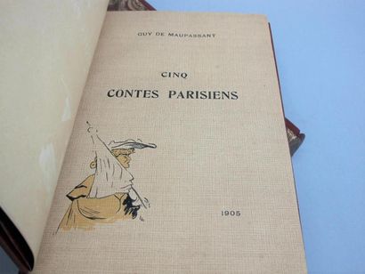 null MAUPASSANT (Guy de). Cinq contes parisiens. Paris, Les cent bibliophiles, 1905....