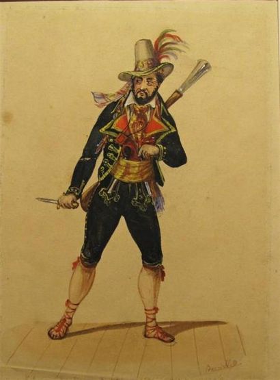 null Ensemble de gravures du XVIIIe et du XIXe siècle en couleurs sur les costumes...