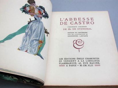 null STENDHAL- L'abbesse de Castro. Éditions Émile Chamontin Paris 1962. L'un des...