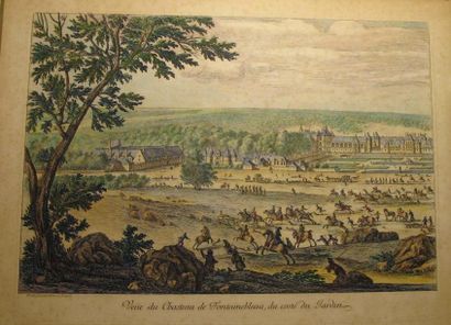 null Ensemble de gravures du XVIIIe et XIXe, vues de chateaux français: Blois par...