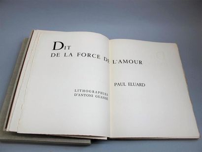null ÉLUARD (Paul). Dit de la force de l'amour. Paris, Éditions lithograv, 1962....