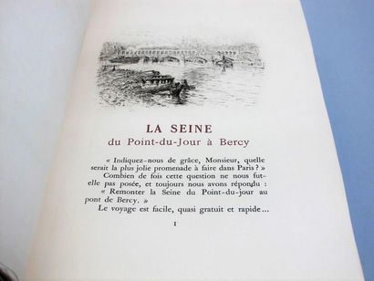 null CAIN (Georges). La Seine du Point-du-jour à Bercy. Imprimé aux dépens de deux...