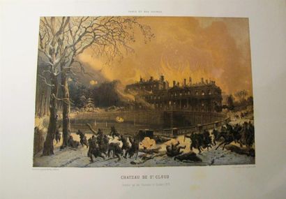 null Ensemble de lithographies en couleur sur le thème de Paris et ses ruines.
