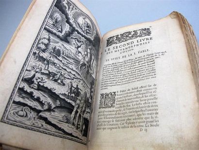 null Ensemble de livres anciens dont "les métamorphoses d'Ovide" datées de 1617 et...