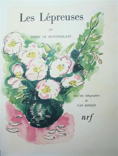null MONTHERLANT (Henry de). Les Lépreuses. Paris, NRF, 1947. In-folio, en feuilles,...
