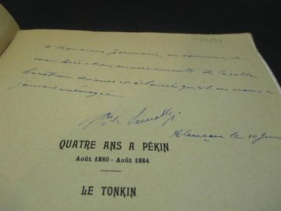 null 1933	
COMTE DE SEMALLE 
QUATRE ANS A PEKIN - LE TONKIN.
AOUT 1880-AOUT 1884....