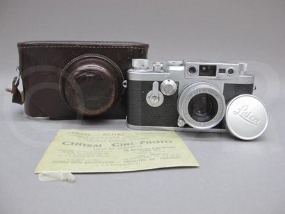 null Leica IIIg (1959). Boitier n°969 280, objectif Elmar 2.8/5, n°1626993 (1958),...