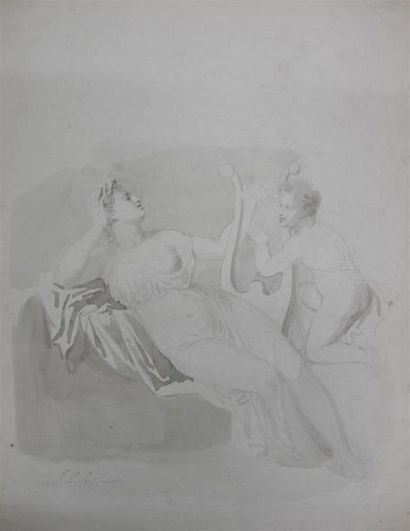 null Etienne Charles LE GUAY (1762-1846)
Deux scènes mythologiques
Un dessin à l'encre...