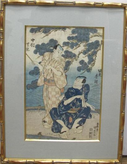 null UTAGAWA Kunisada, dit Toyokuni III (1786-1865)
Deux estampes.
Estampe oban tate-e...